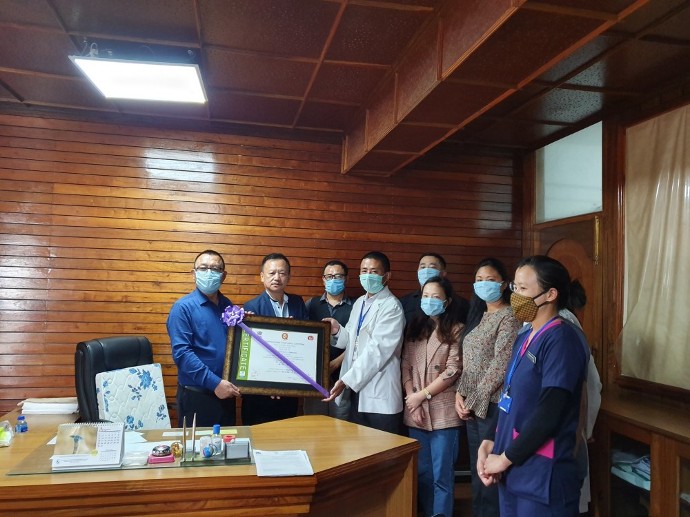 UPHC, Seikhazou is ‘first fully quality certified’ public health facilities in North-East, Nagaland H&FW Minister informs on June 30. (Photo Courtesy: @pangnyu / Twitter)